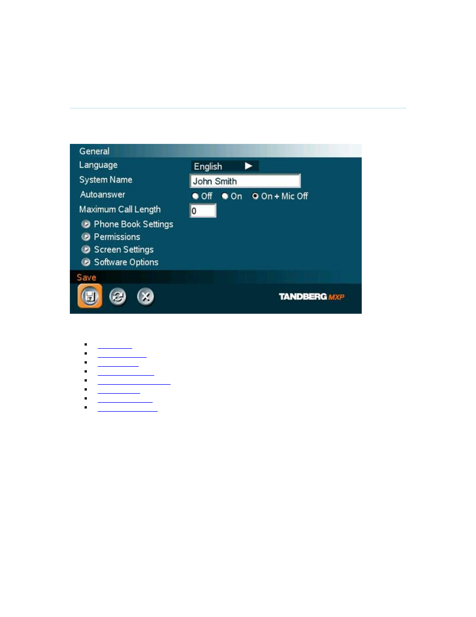 General settings, 1 general settings | TANDBERG T2000 MXP User Manual | Page 114 / 261