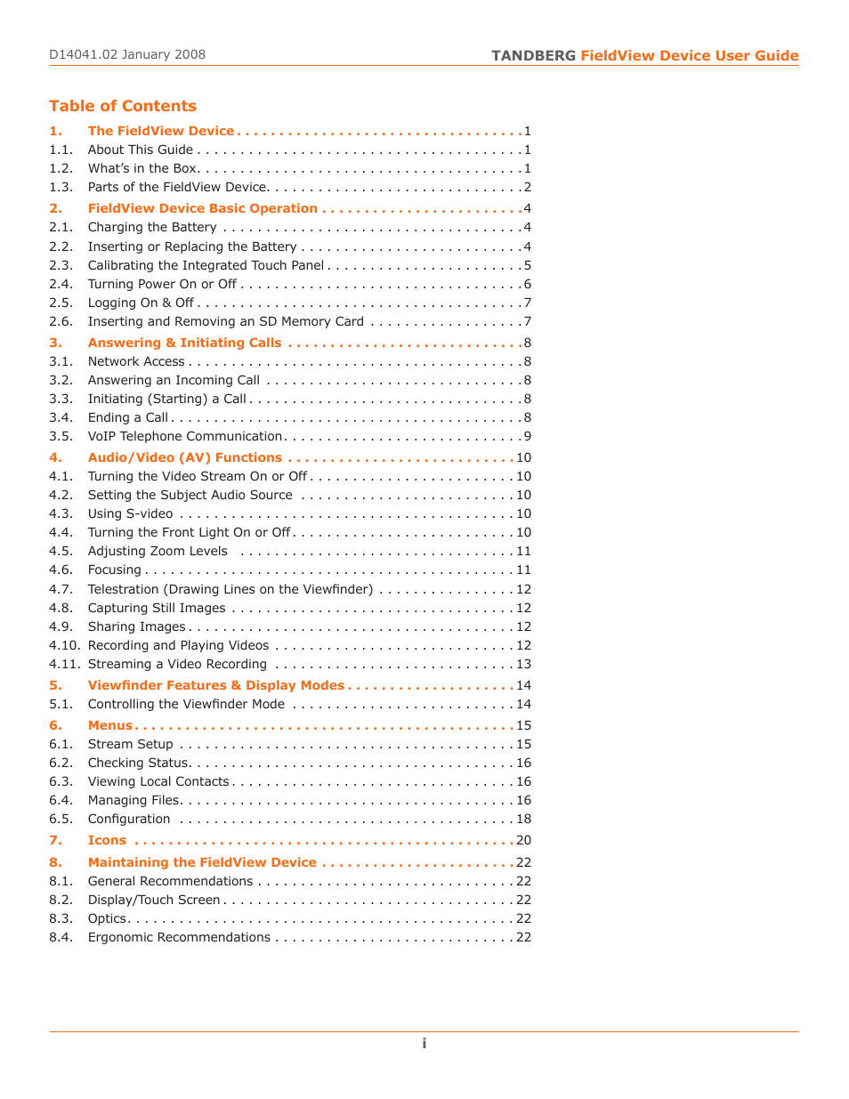 TANDBERG D14041.02 User Manual | Page 3 / 33
