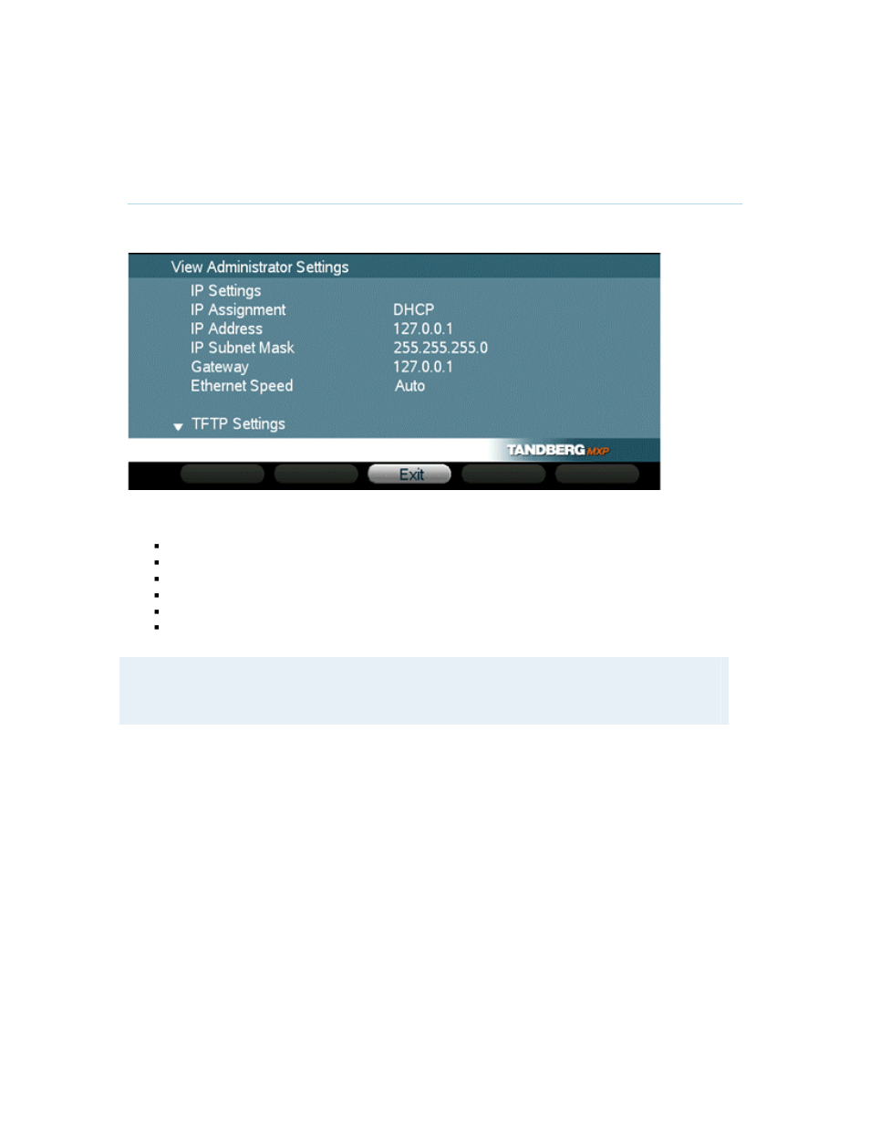 View administrator settings, 3 view administrator settings | TANDBERG MXP 550 User Manual | Page 53 / 79