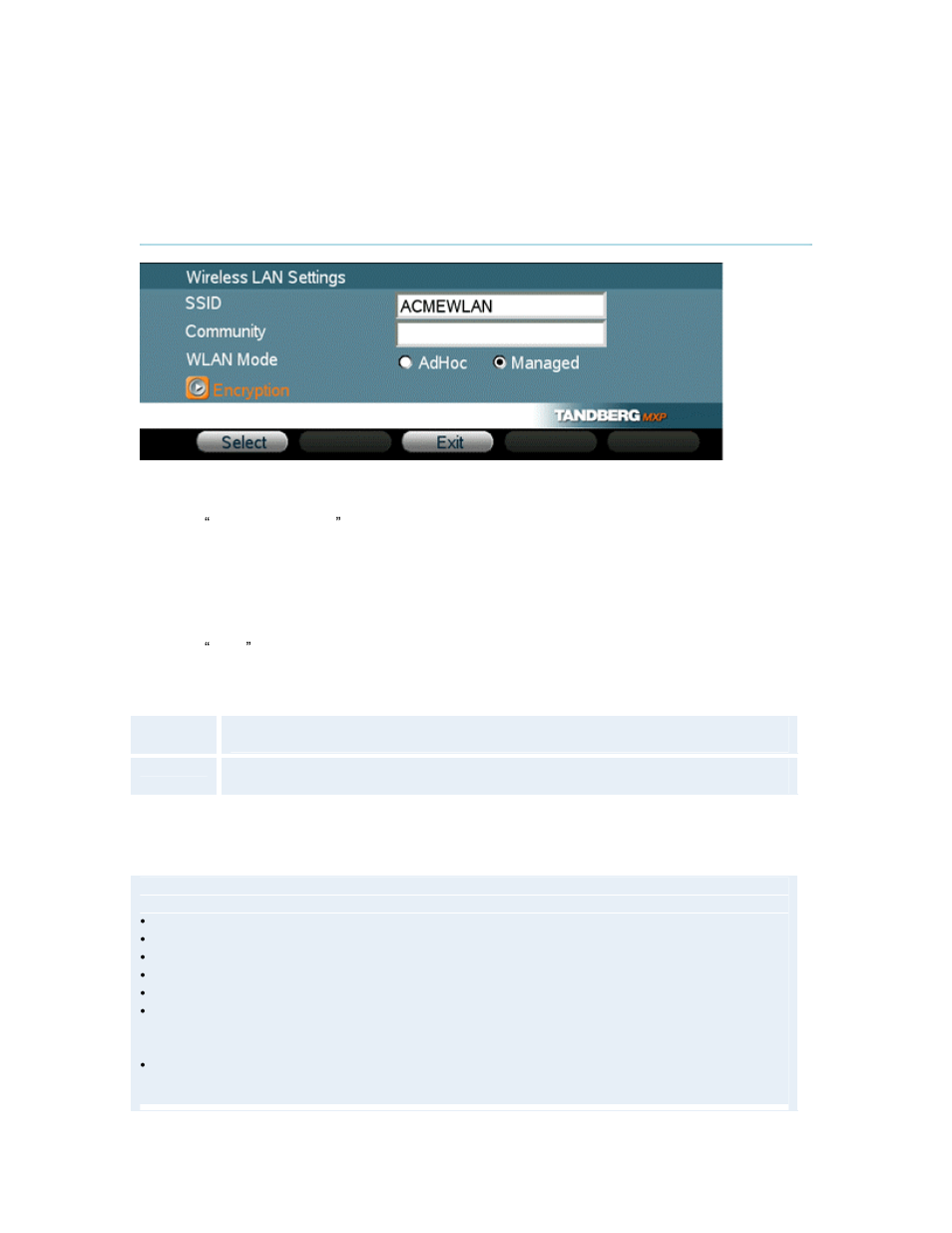 Wireless lan settings, 2 wireless lan settings | TANDBERG MXP 550 User Manual | Page 58 / 79