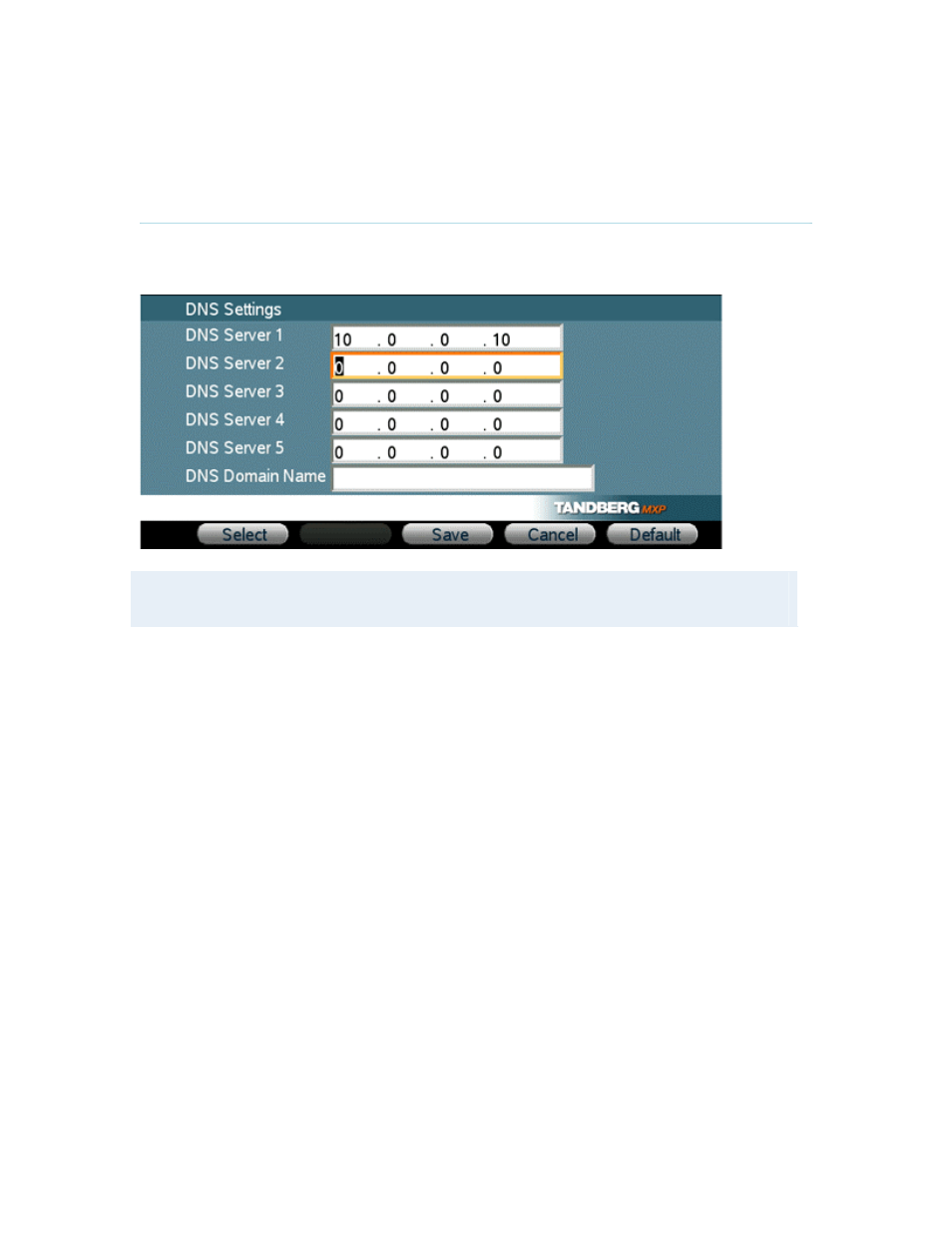 Dns settings, 4 dns settings | TANDBERG MXP 550 User Manual | Page 61 / 79