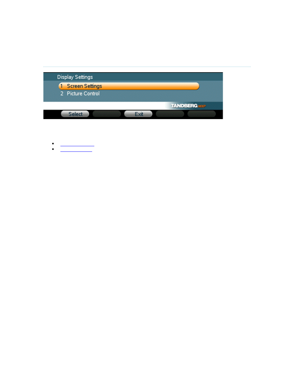 Display settings, 4 display settings | TANDBERG MXP 550 User Manual | Page 65 / 79