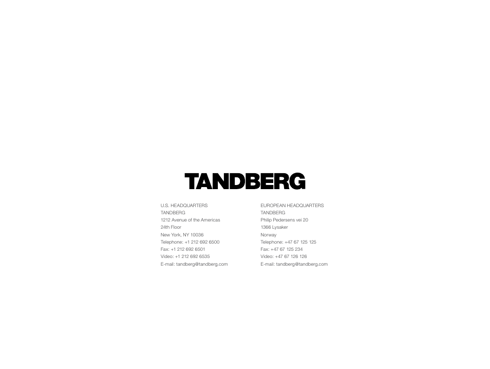 TANDBERG Content Server None User Manual | Page 14 / 14