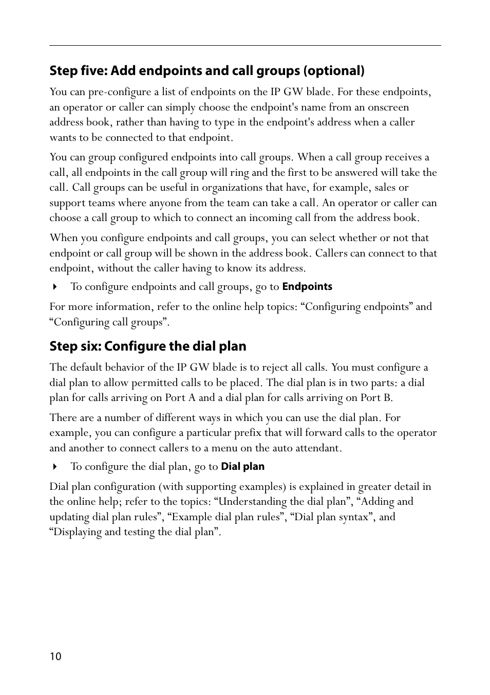 Step six: configure the dial plan | TANDBERG MSE 8350 User Manual | Page 14 / 17