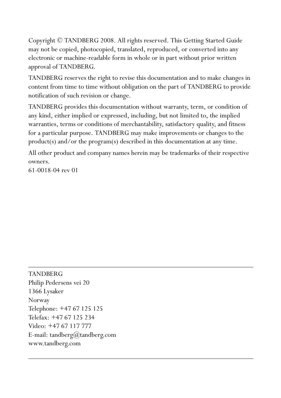 TANDBERG MSE 8350 User Manual | Page 3 / 17