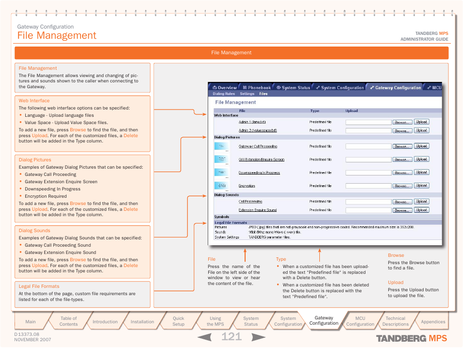 File management | TANDBERG Media Processing System MPS 200 User Manual | Page 121 / 179