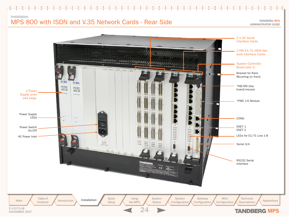 TANDBERG Media Processing System MPS 200 User Manual | Page 24 / 179
