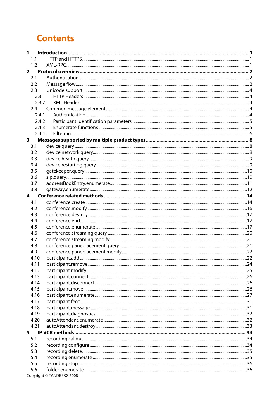 TANDBERG 3.0 User Manual | Page 3 / 66
