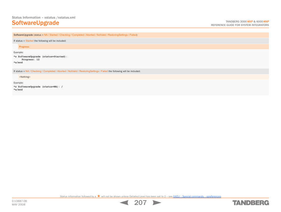 Softwareupgrade | TANDBERG 6000MXP User Manual | Page 207 / 242