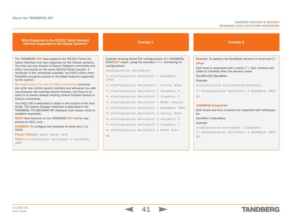 Dataport interface on the classic systems | TANDBERG 6000MXP User Manual | Page 41 / 242