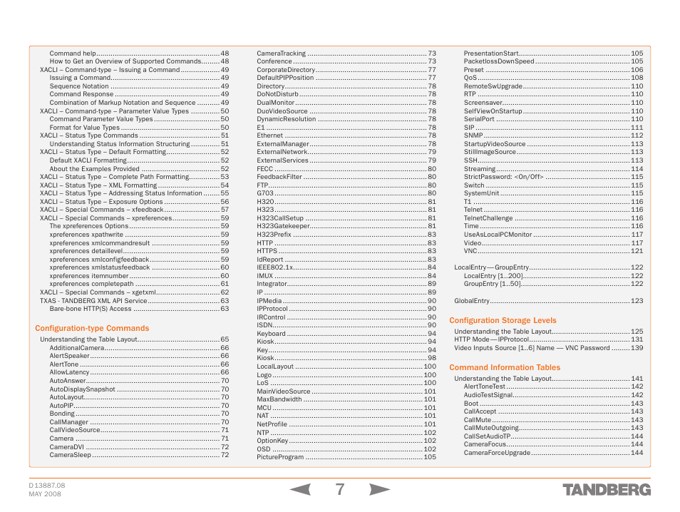 TANDBERG 6000MXP User Manual | Page 7 / 242