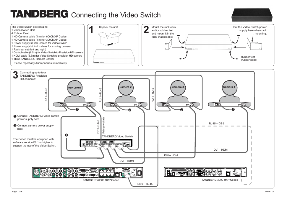 TANDBERG RJ45RJ11 User Manual | 6 pages