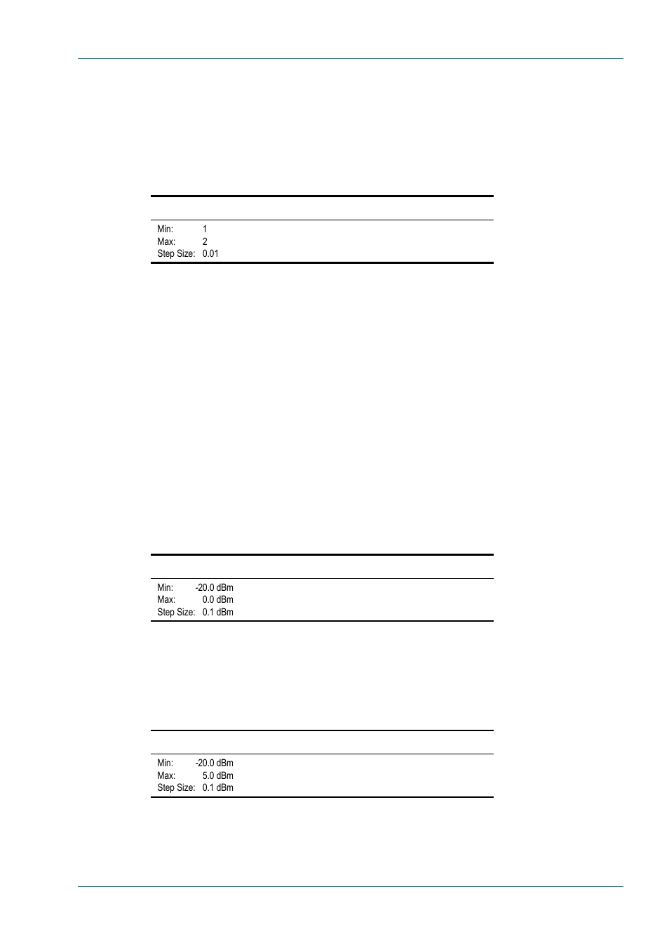 Tx bandwidth factor option, Tx bandwidth option, Bit-rate (188) option | Bit-rate (204) option, Preset pwr low option, Preset pwr norm option | TANDBERG E5714 User Manual | Page 159 / 332