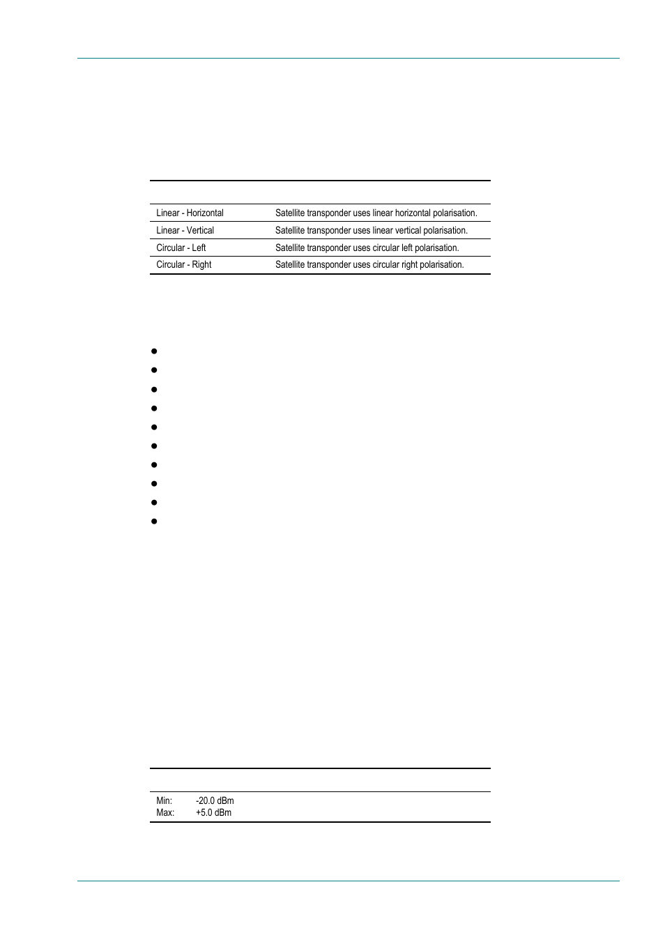 Polarisation option, L-band output option, L-band power option | TANDBERG E5714 User Manual | Page 161 / 332