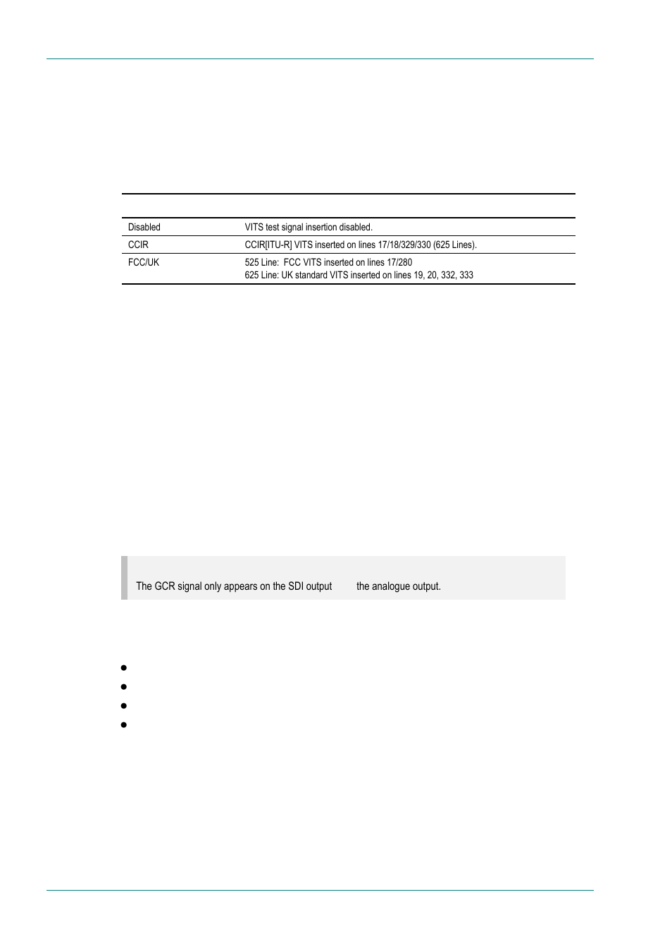 Ird vbi menu, Vits enable option, Ccvc enable option | Vitc enable option, Gcr enable option, Status only options for the ird vbi menu, 9 ird vbi menu | TANDBERG E5714 User Manual | Page 194 / 332