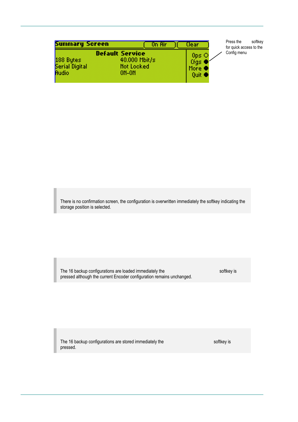 Load active config option, Store active config option, Load configs from backup option | Store configs in backup option, 9 load active config option, 10 store active config option, 11 load configs from backup option, 12 store configs in backup option | TANDBERG E5714 User Manual | Page 200 / 332