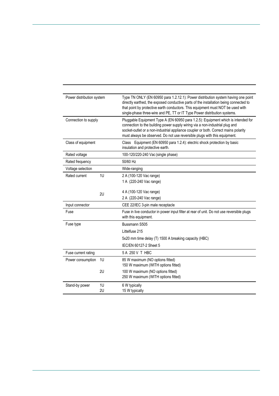 Power supply, Ac power input, B.5 power supply | B.5.1 ac power input | TANDBERG E5714 User Manual | Page 251 / 332