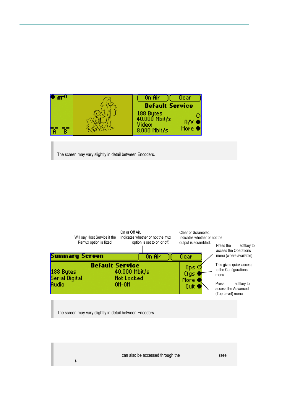 Establishing local control (2u), Input monitor, Summary screen | 4 establishing local control (2u), 1 input monitor, 2 summary screen | TANDBERG E5714 User Manual | Page 90 / 332