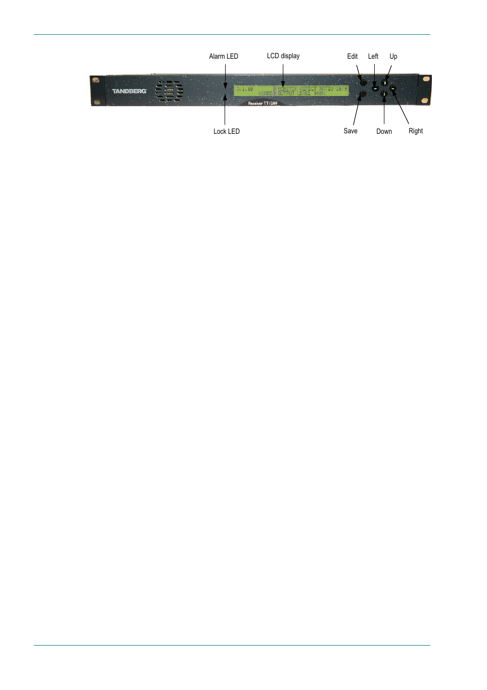 Front panel leds, Rear panel, Front panel leds -12 | Rear panel -12, Figure 1.7: front panel controls -12, 3 front panel leds, 4 rear panel | TANDBERG High Definition Professional Recevier/Decoder TT1280 User Manual | Page 20 / 140