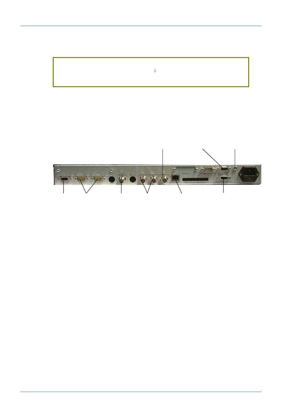 Signal connections, General, Signal connections -10 | General -10, Figure 2.4: typical decoder rear panel -10, 8 signal connections, 1 general | TANDBERG High Definition Professional Recevier/Decoder TT1280 User Manual | Page 30 / 140