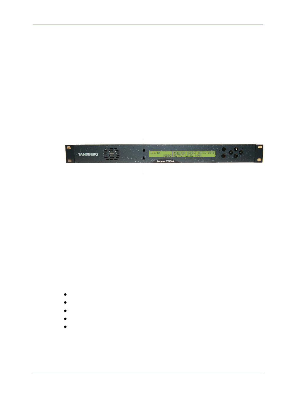 Introduction, Location of the alarm and lock leds, Alarm led | Introduction -3, Location of the alarm and lock leds -3, Alarm led -3, Figure 5.1: front panel leds -3, 1 introduction, 2 location of the alarm and lock leds, 3 alarm led | TANDBERG High Definition Professional Recevier/Decoder TT1280 User Manual | Page 65 / 140