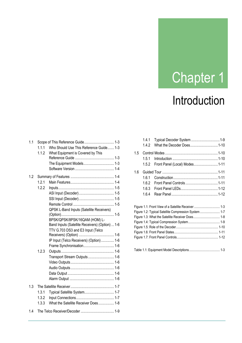 TANDBERG High Definition Professional Recevier/Decoder TT1280 User Manual | Page 9 / 140