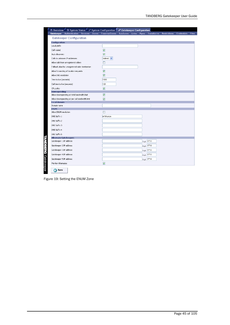 TANDBERG Gatekeeper User Manual | Page 45 / 105