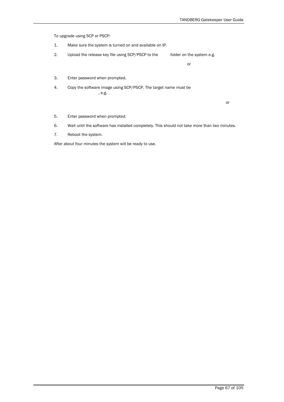 TANDBERG Gatekeeper User Manual | Page 67 / 105