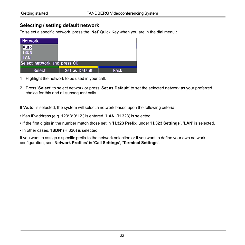 TANDBERG D12817-05 User Manual | Page 22 / 82