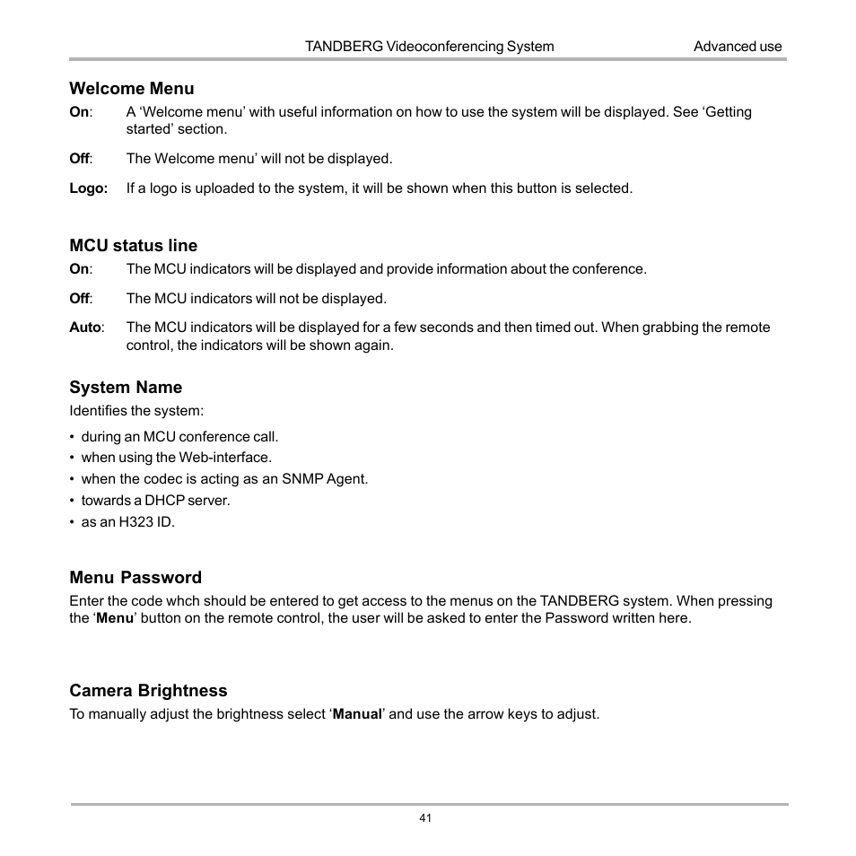 TANDBERG D12817-05 User Manual | Page 41 / 82