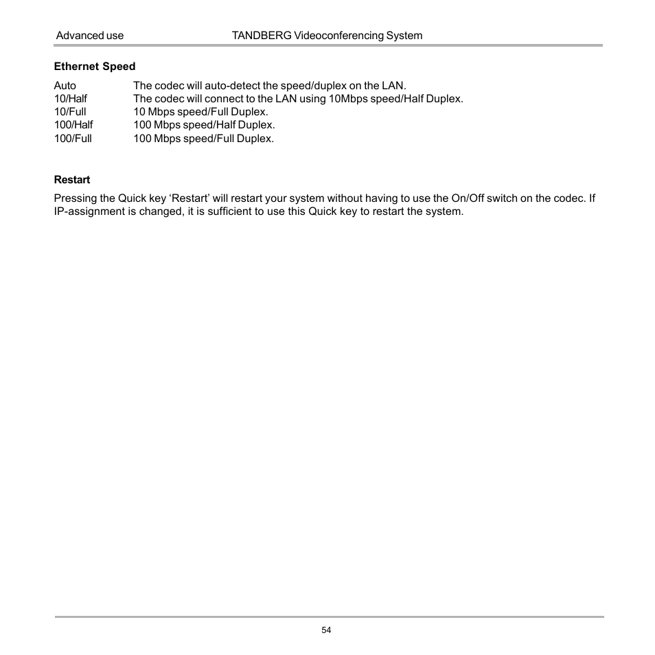 TANDBERG D12817-05 User Manual | Page 54 / 82