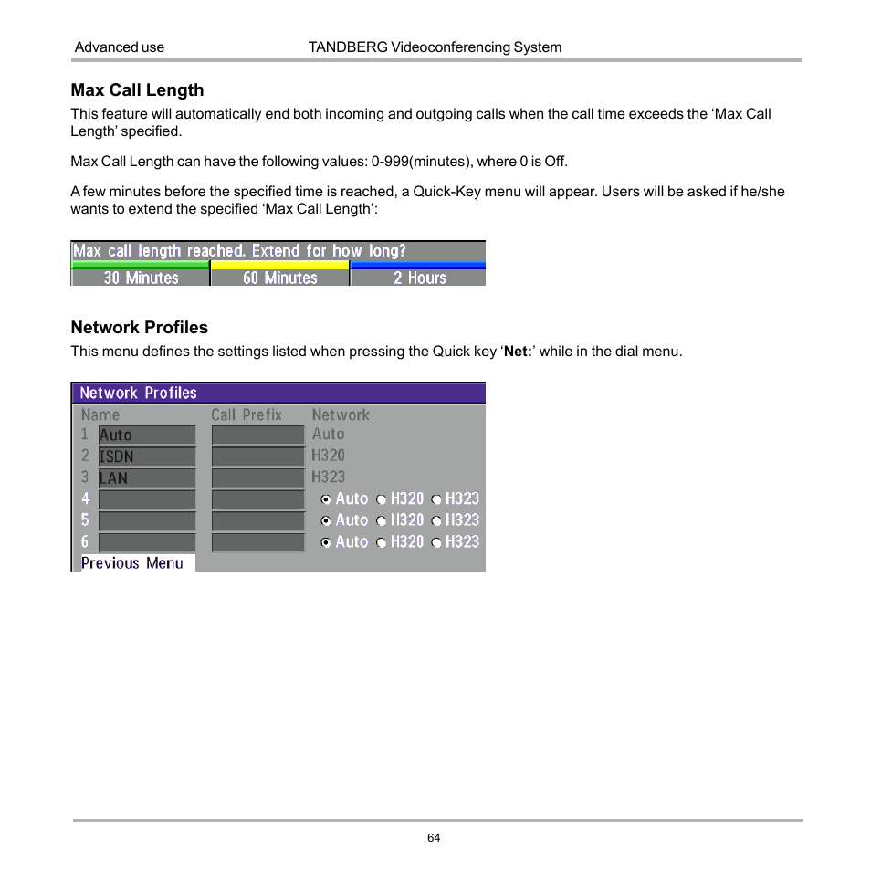 TANDBERG D12817-05 User Manual | Page 64 / 82