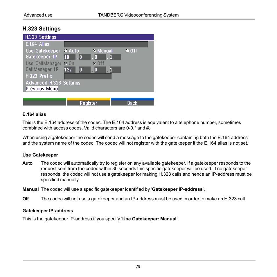 TANDBERG D12155-10 User Manual | Page 78 / 116