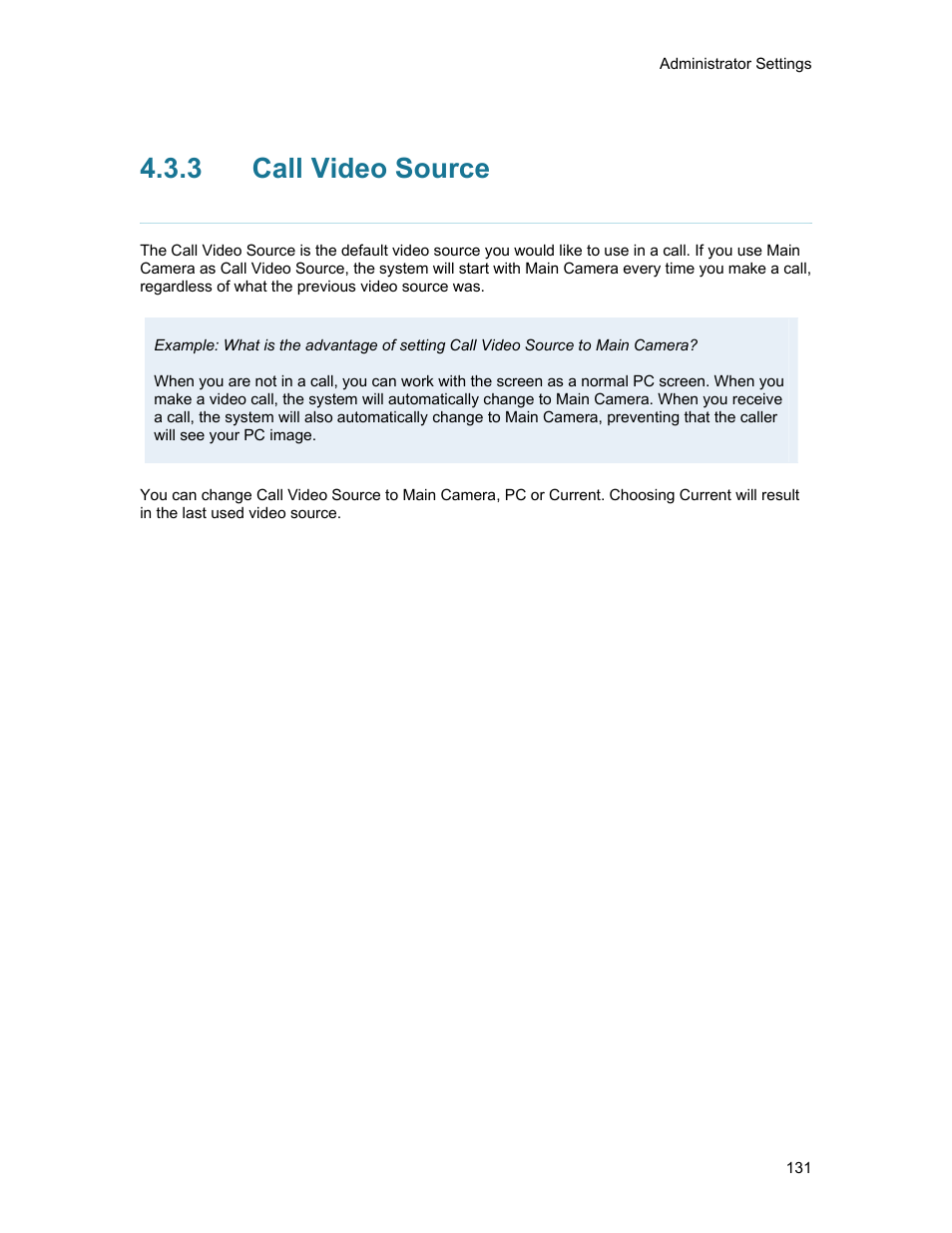 3 call video source, Call video source | TANDBERG 1500MXP User Manual | Page 143 / 275