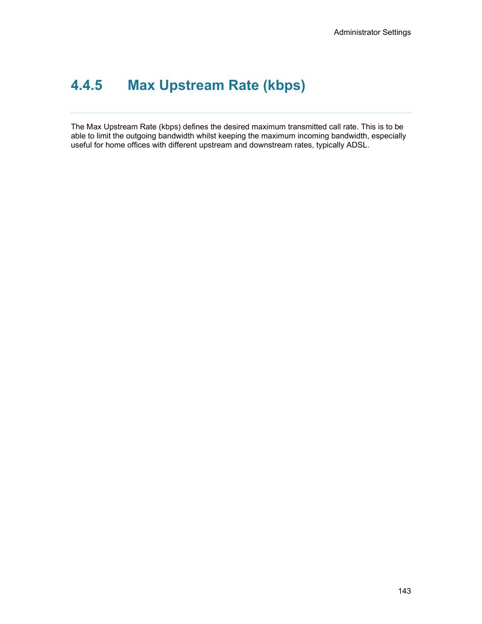 5 max upstream rate (kbps), Max upstream rate (kbps) | TANDBERG 1500MXP User Manual | Page 155 / 275