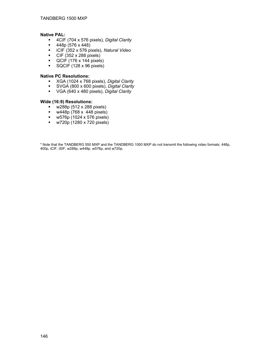 TANDBERG 1500MXP User Manual | Page 158 / 275