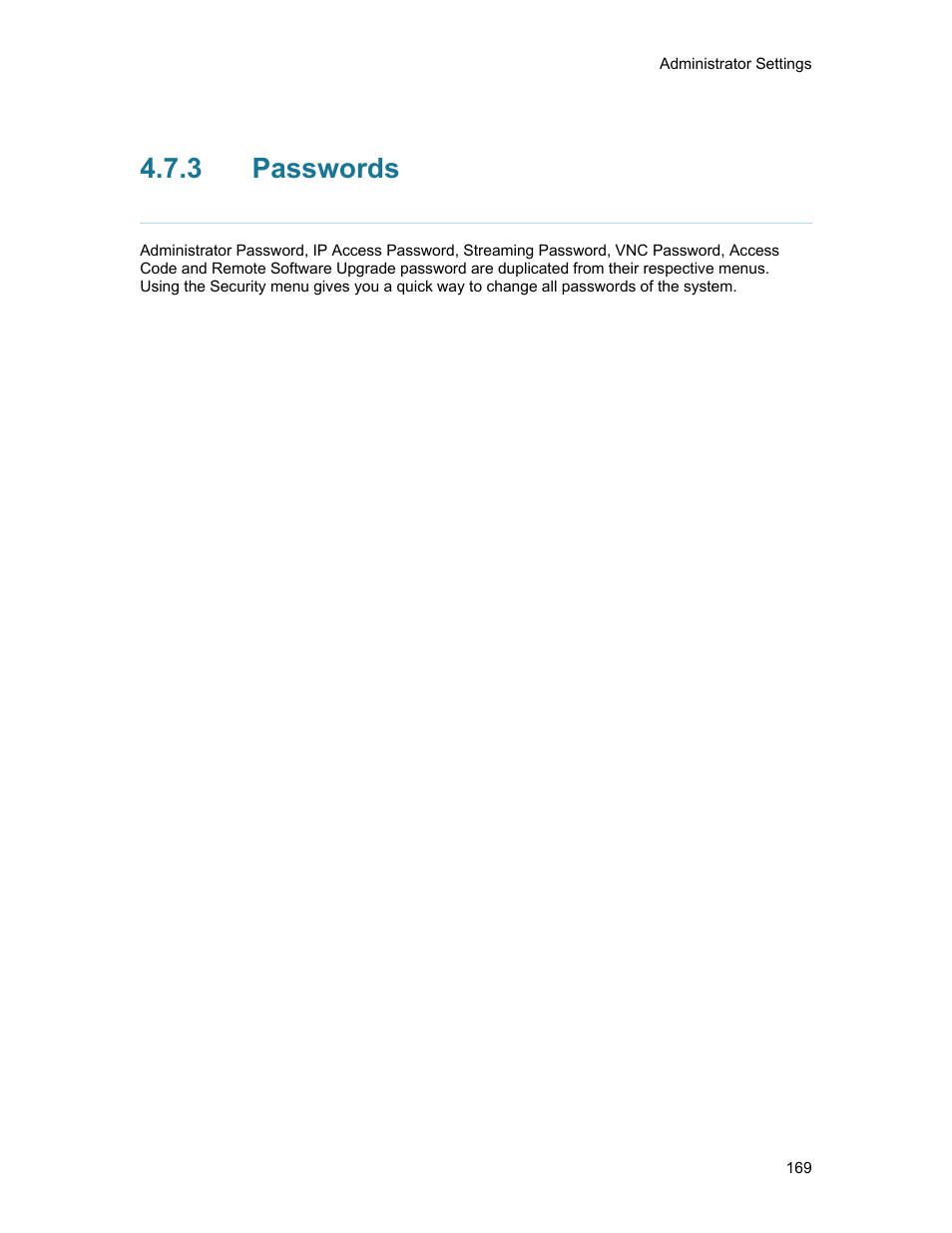 3 passwords, Passwords | TANDBERG 1500MXP User Manual | Page 181 / 275