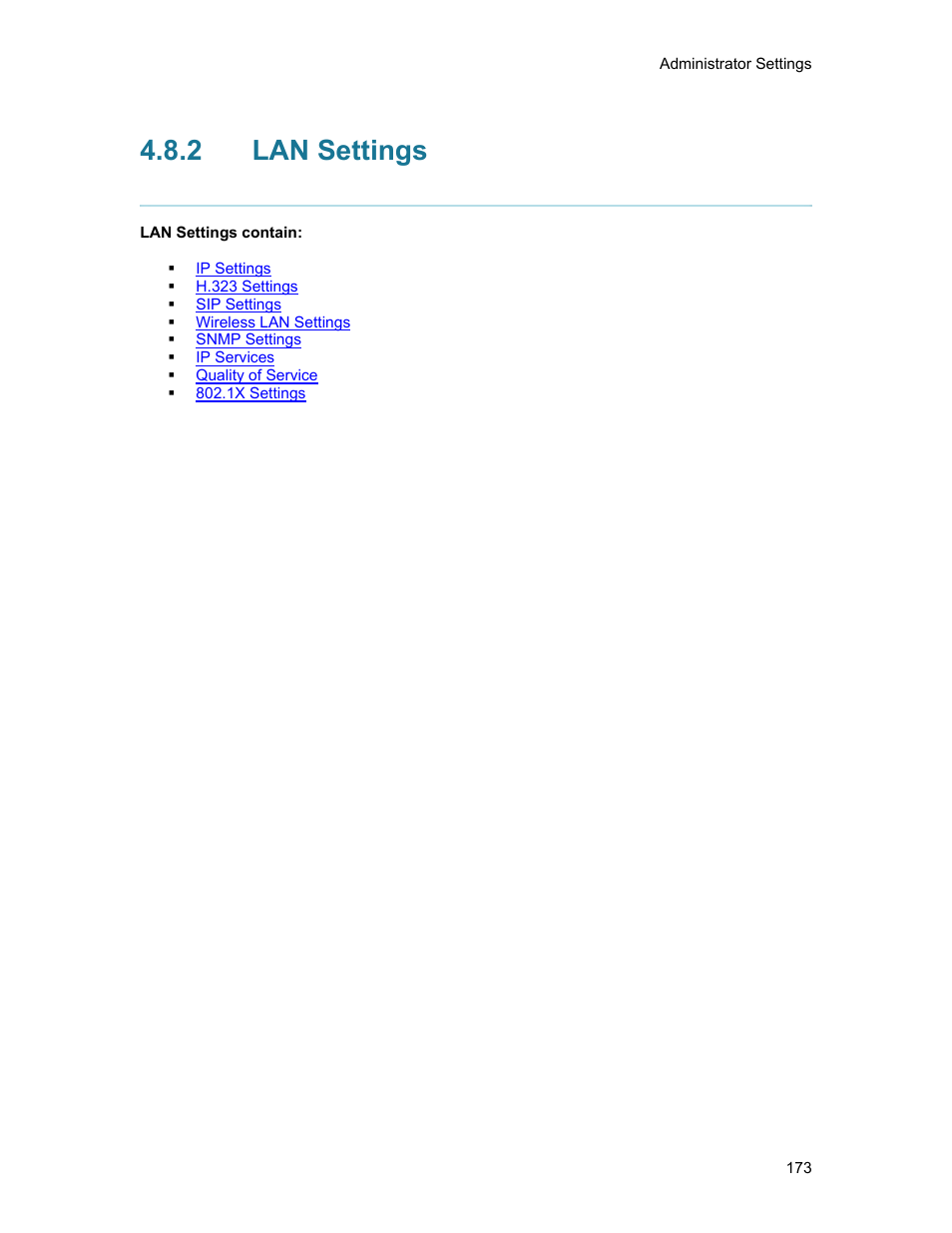 2 lan settings, Lan settings | TANDBERG 1500MXP User Manual | Page 185 / 275