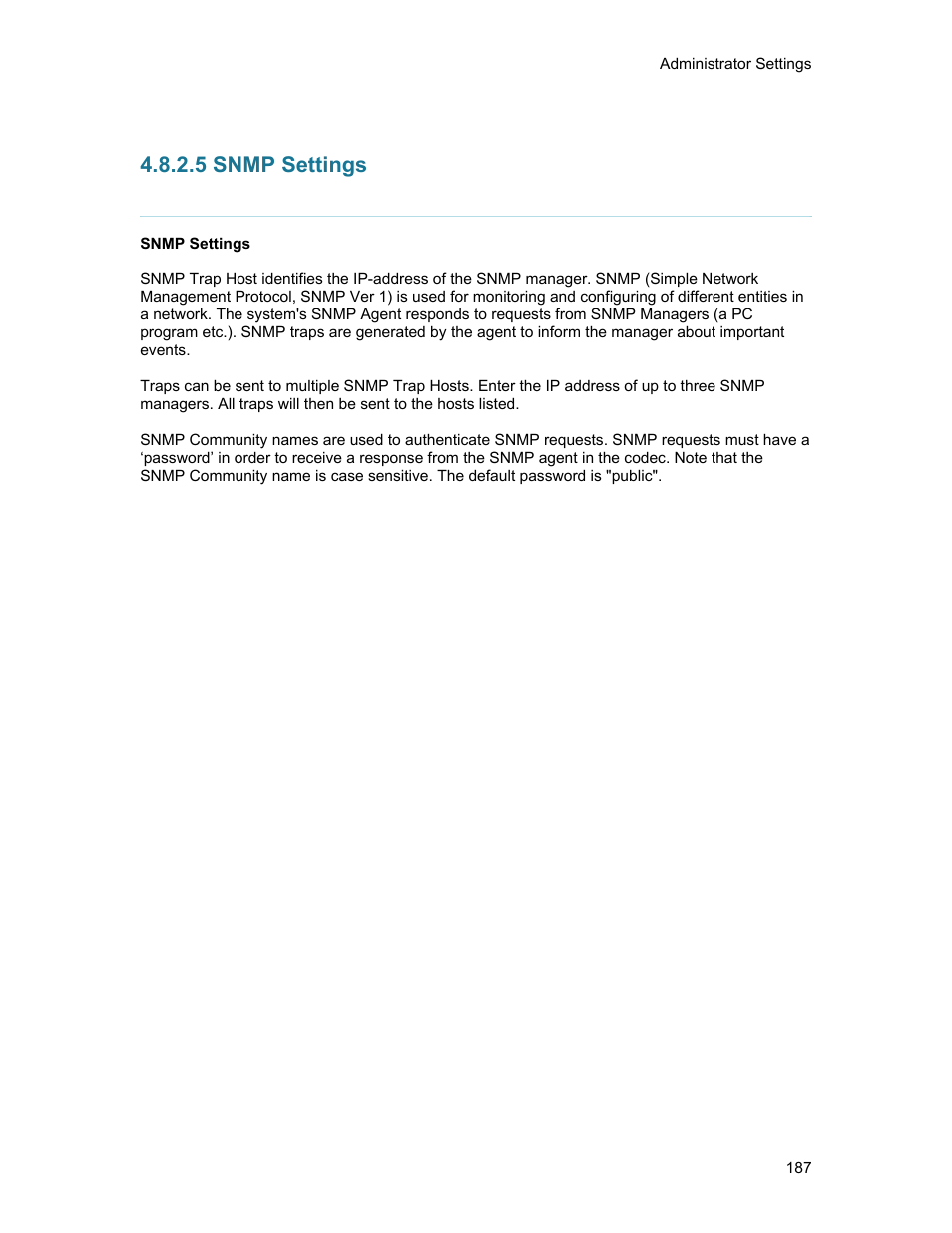 5 snmp settings | TANDBERG 1500MXP User Manual | Page 199 / 275