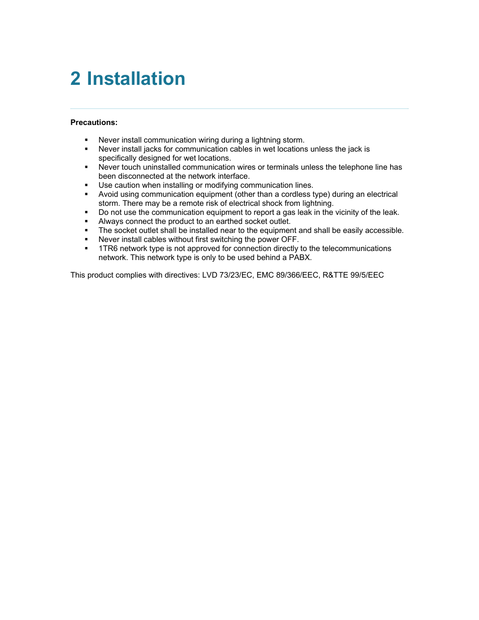 2 installation, Installation | TANDBERG 1500MXP User Manual | Page 20 / 275