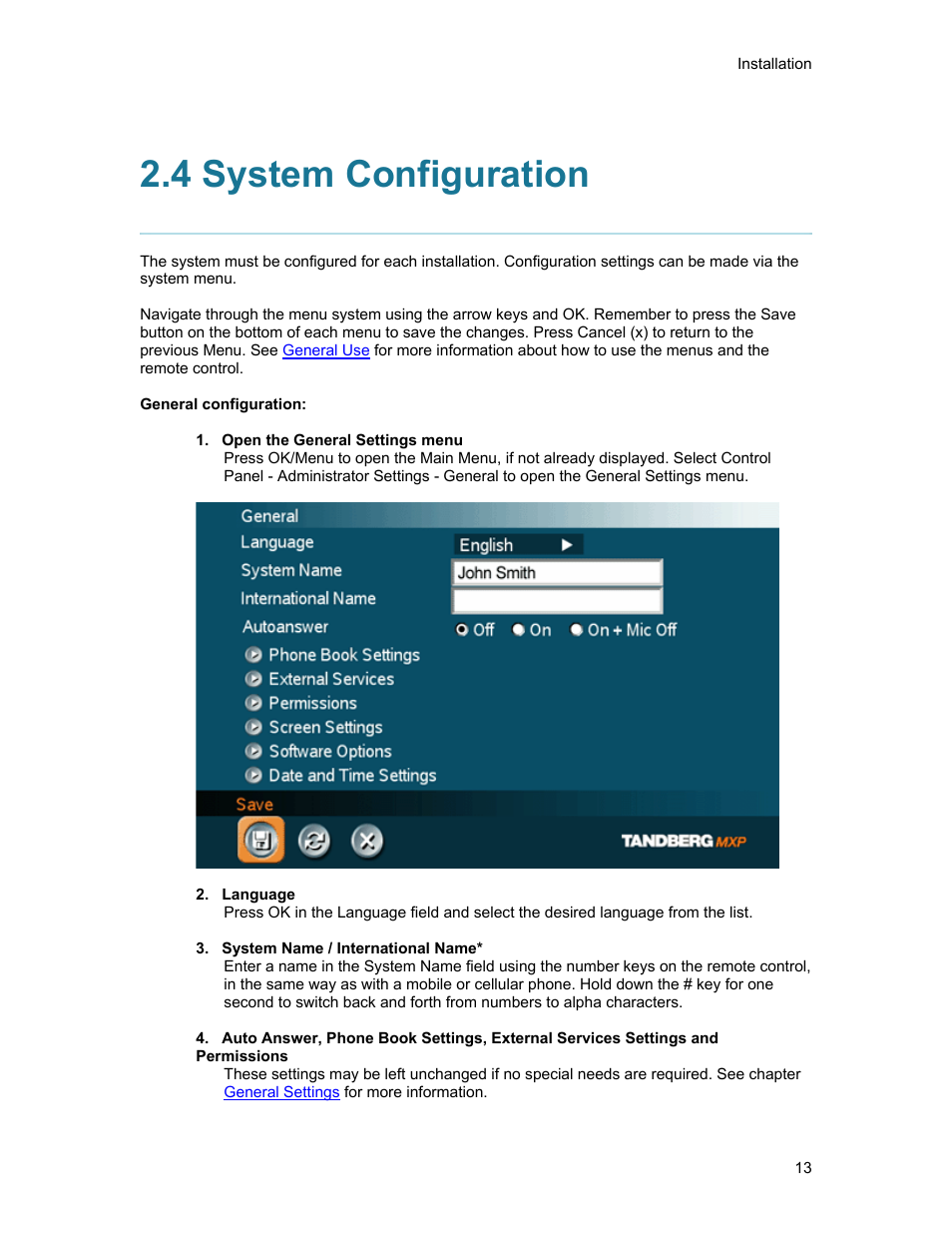 4 system configuration | TANDBERG 1500MXP User Manual | Page 25 / 275