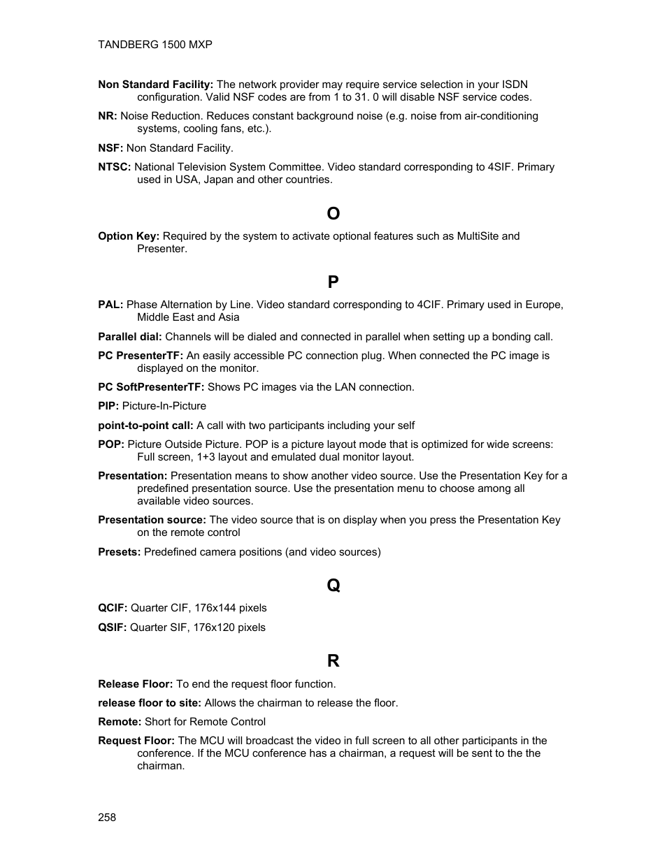 TANDBERG 1500MXP User Manual | Page 270 / 275