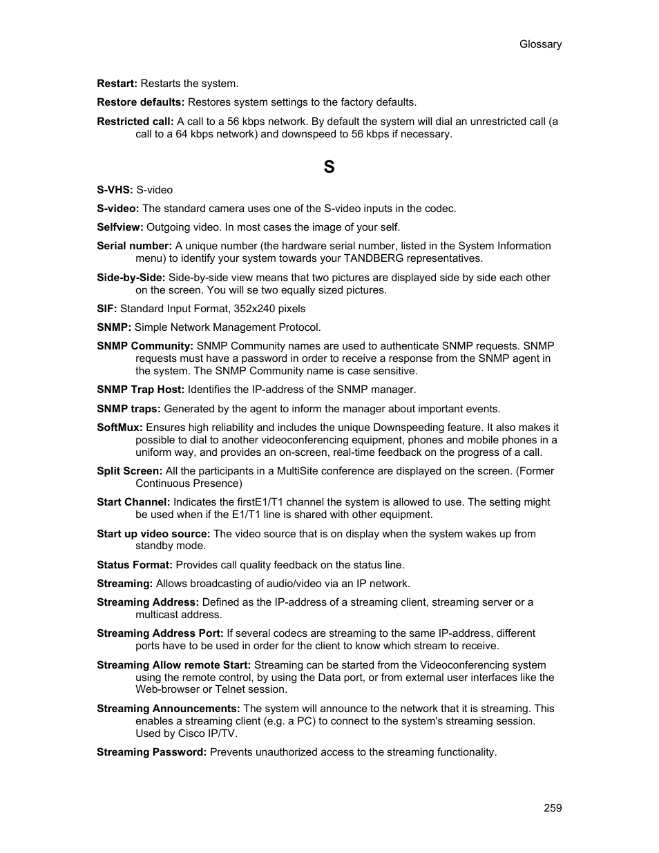 TANDBERG 1500MXP User Manual | Page 271 / 275