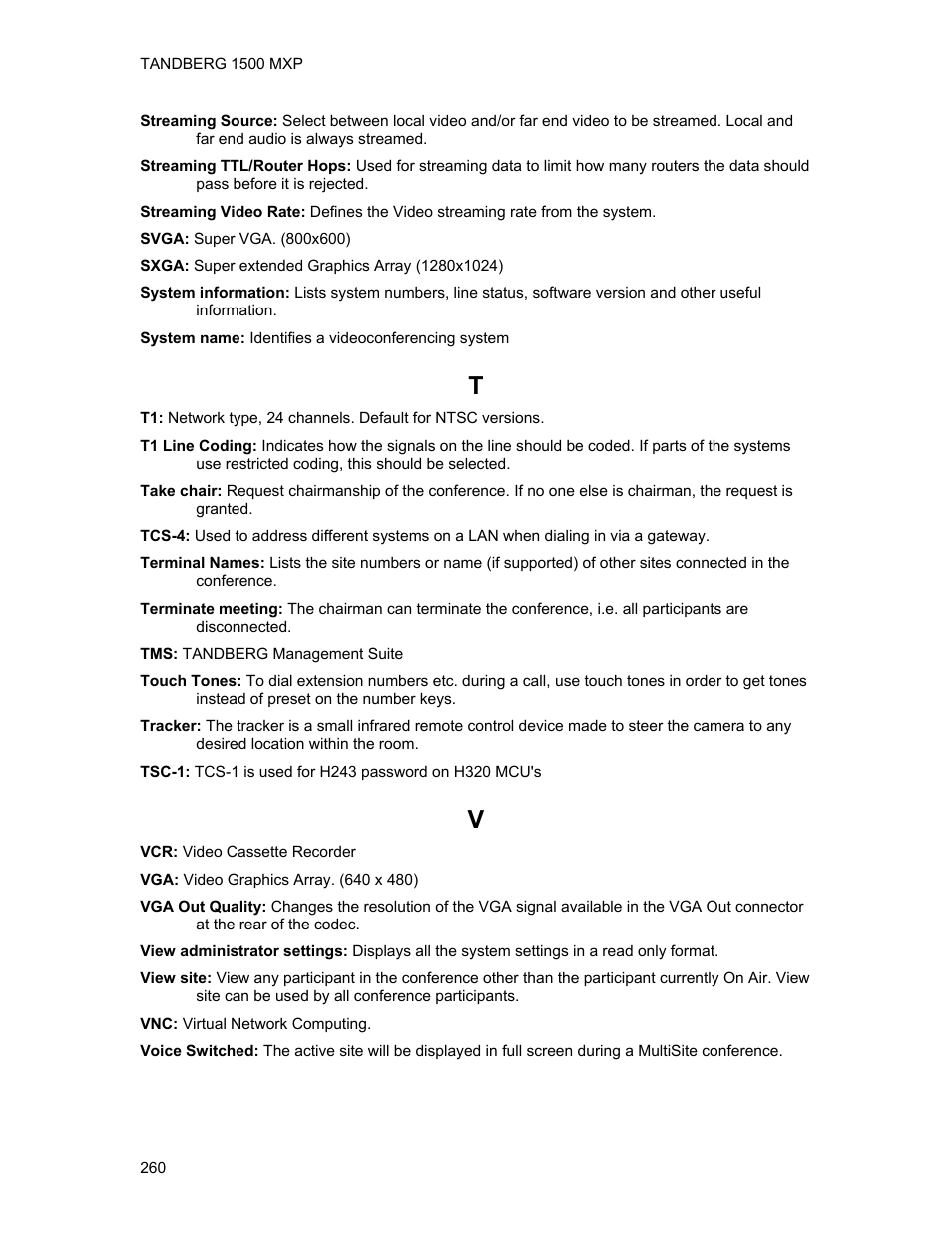 TANDBERG 1500MXP User Manual | Page 272 / 275