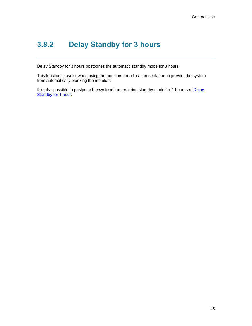 2 delay standby for 3 hours, Delay standby for 3 hours | TANDBERG 1500MXP User Manual | Page 57 / 275