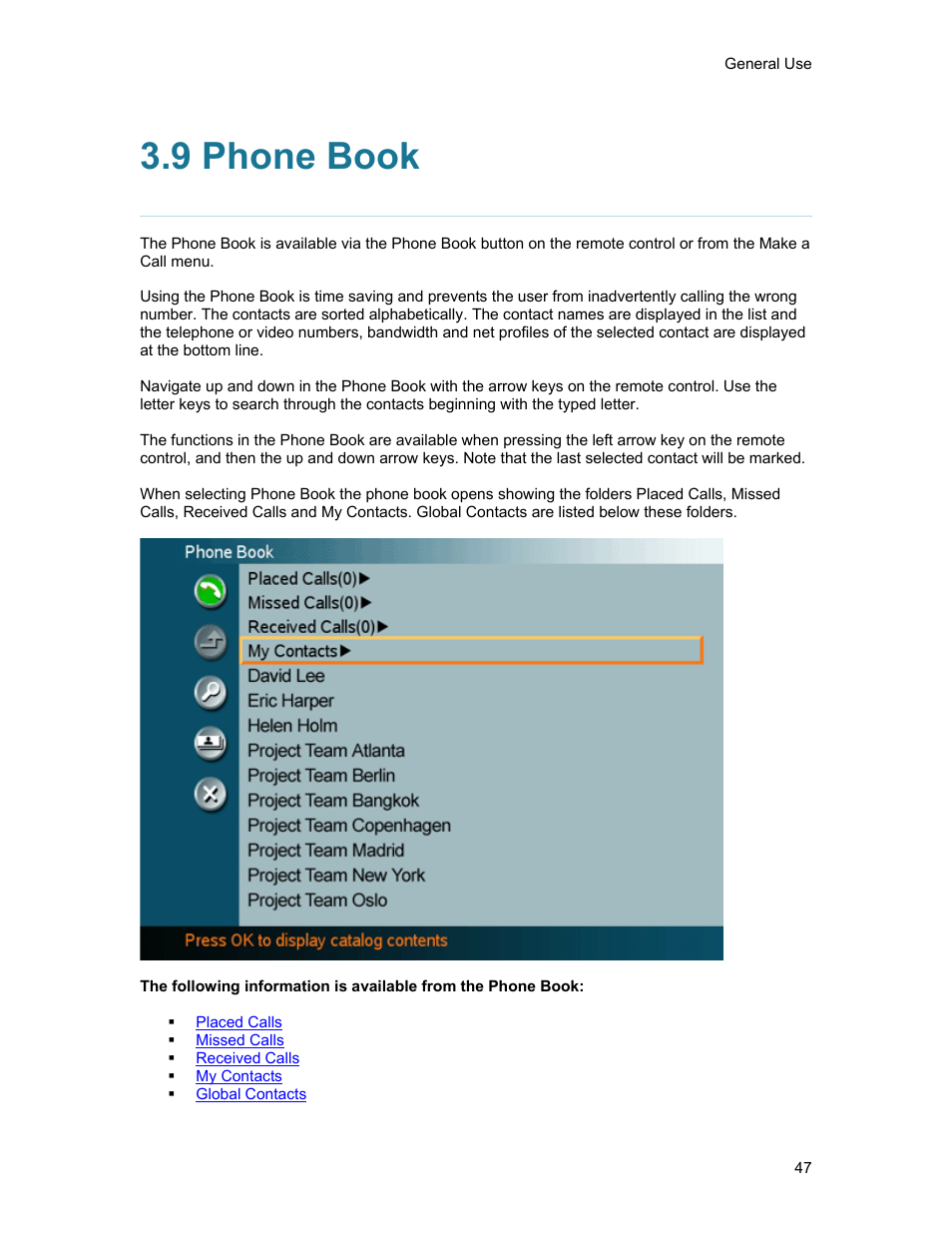 9 phone book | TANDBERG 1500MXP User Manual | Page 59 / 275