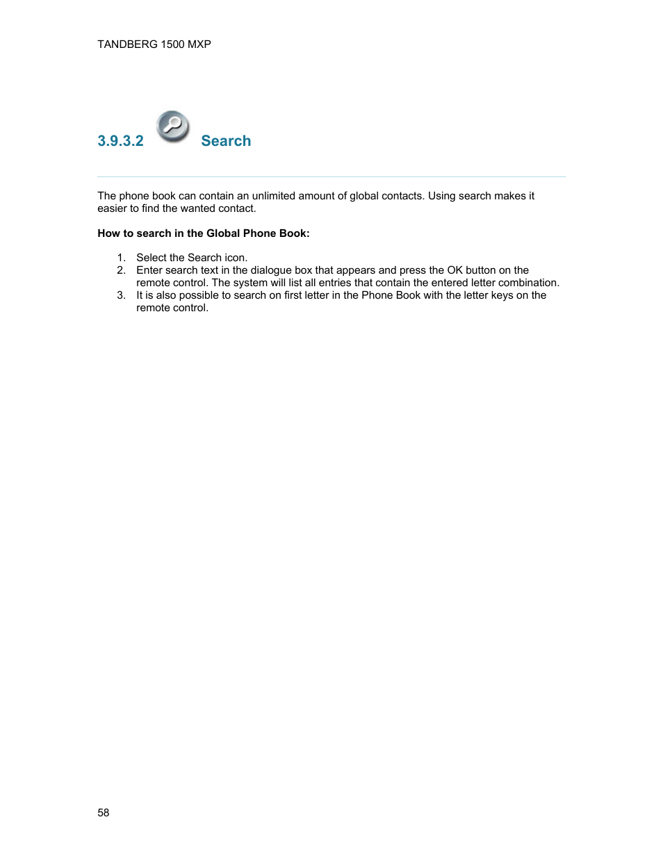 2 search | TANDBERG 1500MXP User Manual | Page 70 / 275