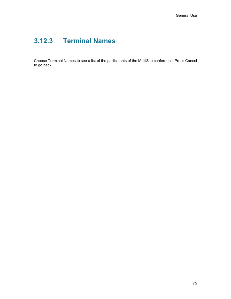 3 terminal names, Terminal names | TANDBERG 1500MXP User Manual | Page 87 / 275