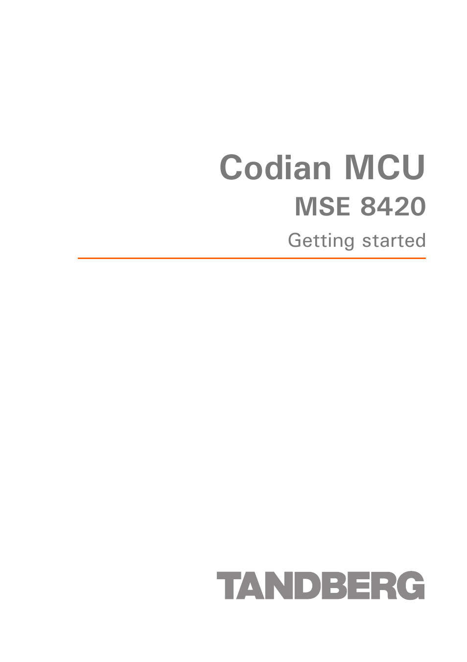 TANDBERG Codian MCU MSE 8420 User Manual | 20 pages