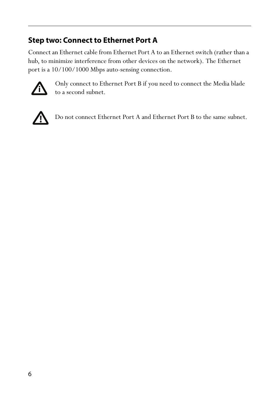 Step two: connect to ethernet port a | TANDBERG Codian MCU MSE 8420 User Manual | Page 11 / 20